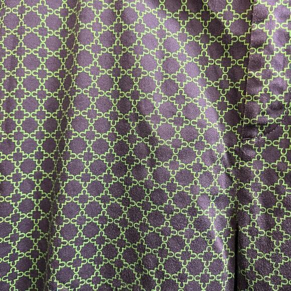 Banana Republic Hampton-Fit Tile Print Sateen Crop Navy Size 14 - Picture 3 of 7